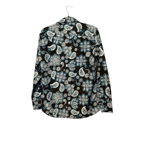Silver Stone Collection Perfectly Paisley Modern Fit Buttondown Shirt Size M Blu - Picture 2 of 7